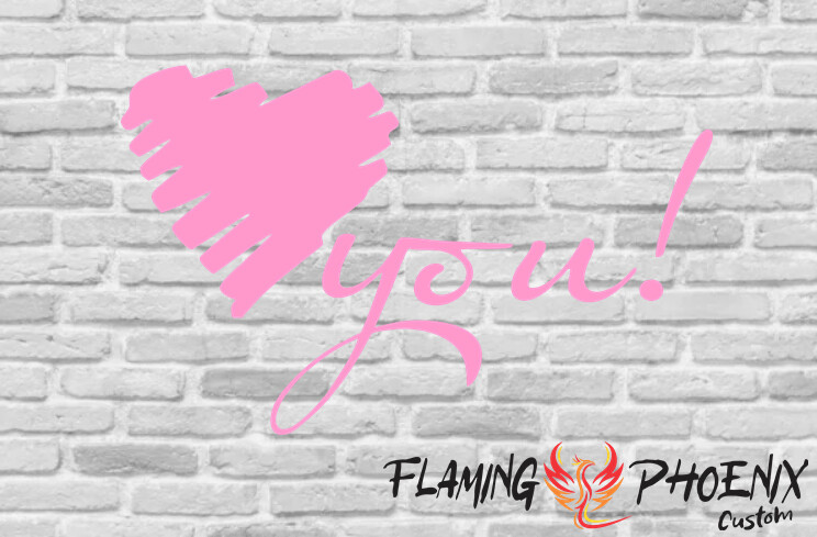 IF LOVE YOU HEART PAINT CUSTOM CAR VINYL STICKER DECAL