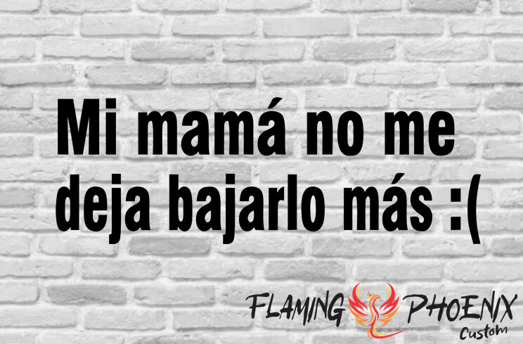 MI MAMA NO ME DEJA BAJARLO MAS CUSTOM CAR VINYL STICKER DECAL