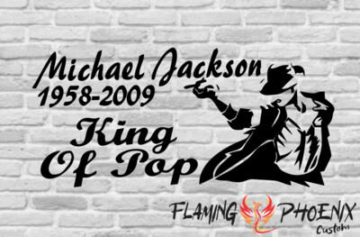 MCHAEL JACKSON KING OF POP CUSTOM CAR VINYL STICKER DECAL