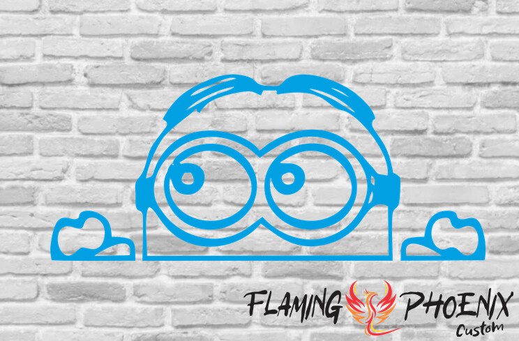 MINION HEAD CUSTOM CAR VINYL STICKER DECAL