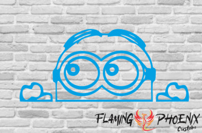 MINION HEAD CUSTOM CAR VINYL STICKER DECAL