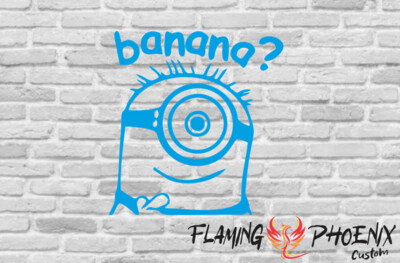 MINION BANANA CUSTOM CAR VINYL STICKER DECAL