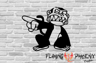 ACCUSING MONKEY CUSTOM CAR VINYL STICKER DECAL