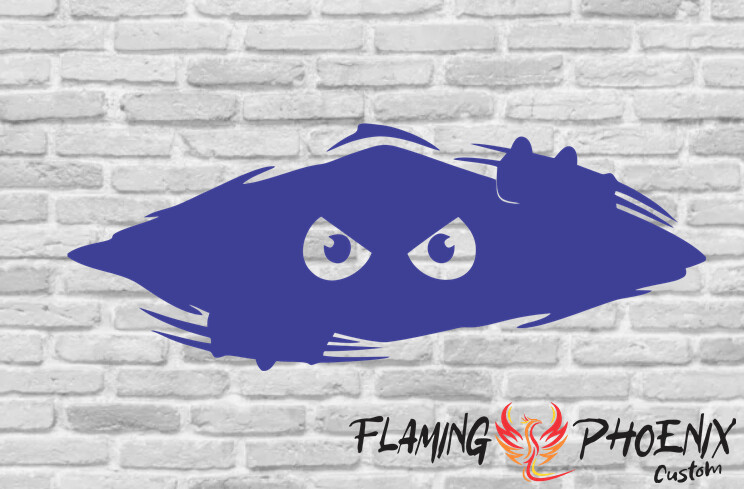 MONSTER PEEKING CUSTOM CAR VINYL STICKER DECAL