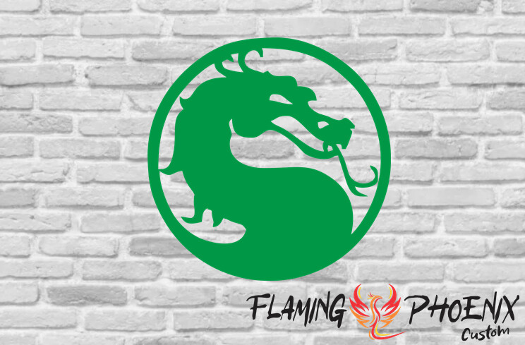 MORTAL KOMBAT LOGO CUSTOM CAR VINYL STICKER DECAL