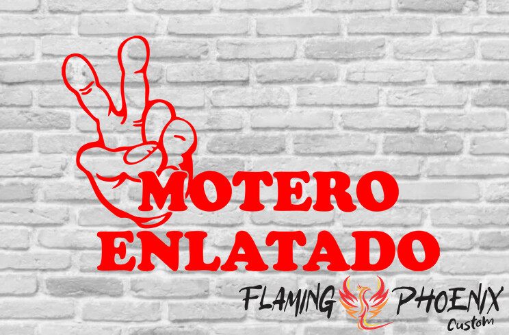 MOTERO ENLATADO CUSTOM CAR VINYL STICKER DECAL