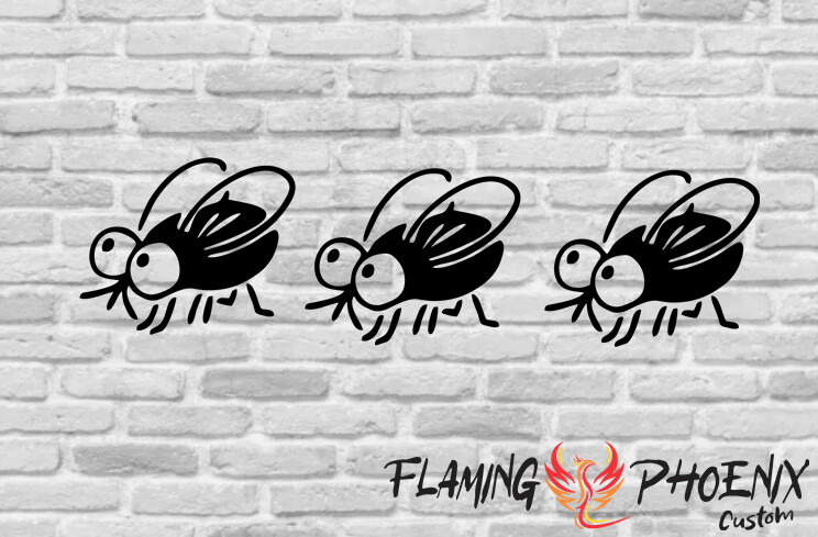 FUNNY FLY CUSTOM CAR VINYL STICKER DECAL