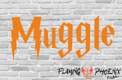 MUGGLE - HARRY POTTER CUSTOM CAR VINYL STICKER DECAL