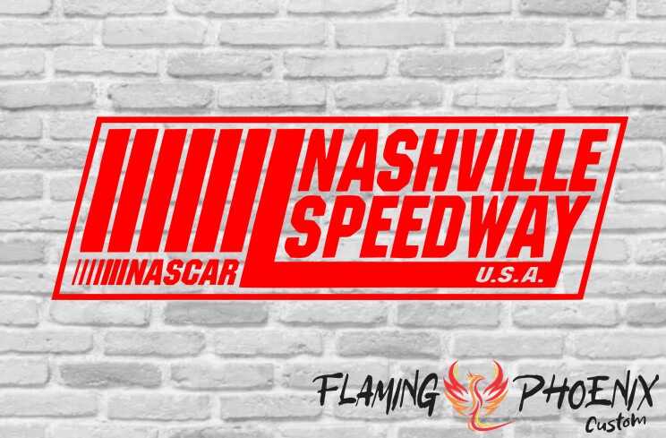 NASCAR NASHVILLE SPEEDWAY CUSTOM CAR VINYL STICKER DECAL
