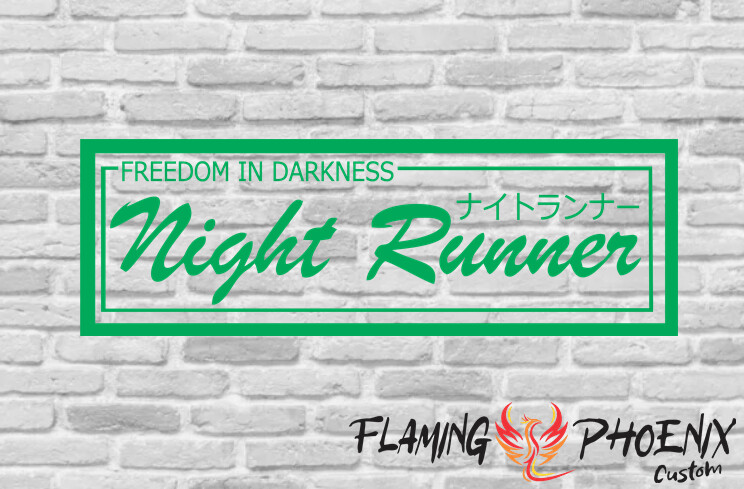 NIGHT RUNNER CUSTOM CAR VINYL STICKER DECAL