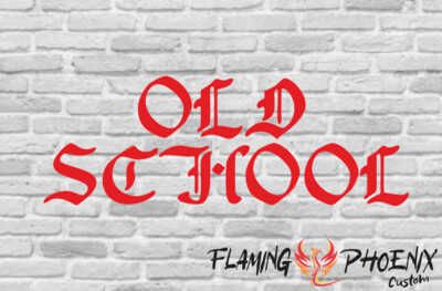 OLD SCHOOL GOTHIC CUSTOM CAR VINYL STICKER DECAL