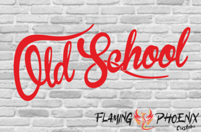 OLD SCHOOL HANDWRITE CUSTOM CAR VINYL STICKER DECAL