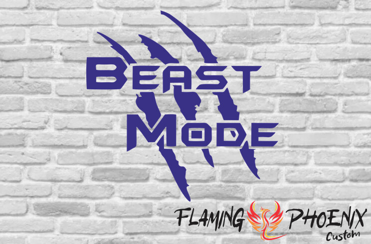 BEAST MODE CUSTOM CAR VINYL STICKER DECAL