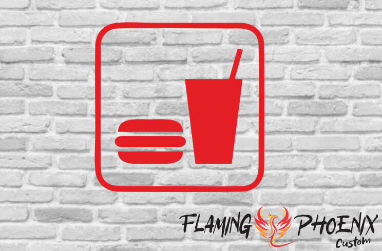 FOOD SIGN CUSTOM CAR VINYL STICKER DECAL