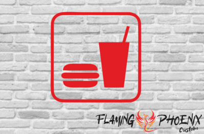 FOOD SIGN CUSTOM CAR VINYL STICKER DECAL