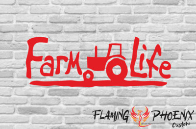 FARM LIFE CUSTOM CAR VINYL STICKER DECAL