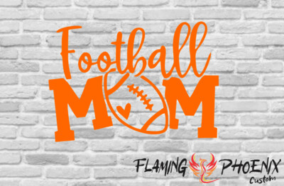 FOOTBALL MOM CUSTOM CAR VINYL STICKER DECAL