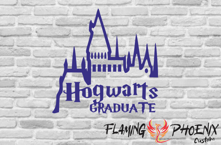 HOGWARTS GRADUATE CUSTOM CAR VINYL STICKER DECAL