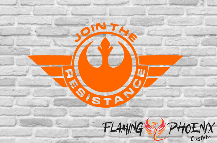 JOIN THE RESISTANCE CUSTOM CAR VINYL STICKER DECAL