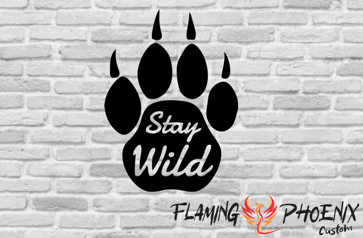 STAY WILD CUSTOM CAR VINYL STICKER DECAL