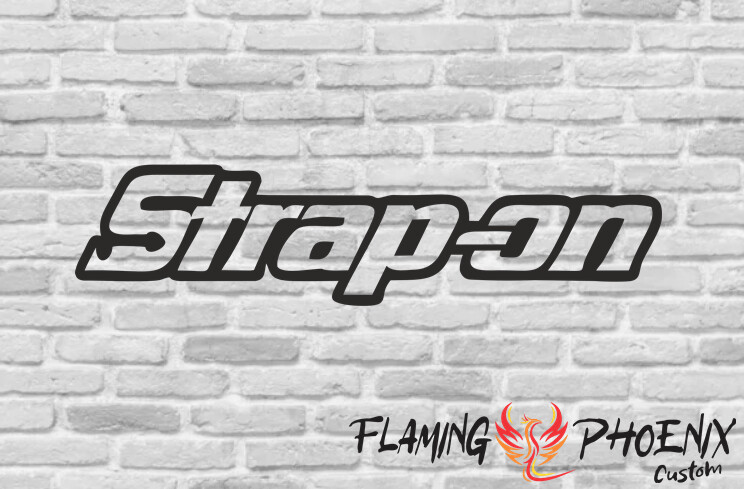 STRAP ON CUSTOM CAR VINYL STICKER DECAL