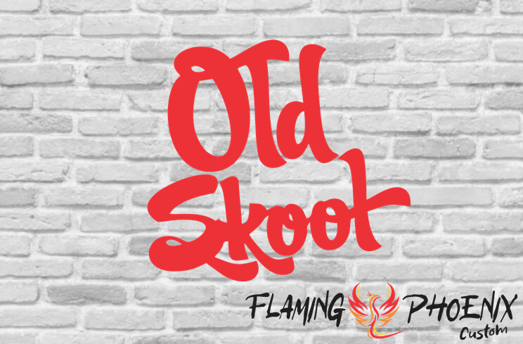 OLD SKOOL CUSTOM CAR VINYL STICKER DECAL