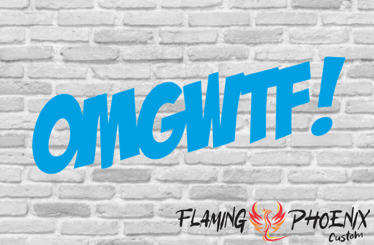 OMGWTF CUSTOM CAR VINYL STICKER DECAL