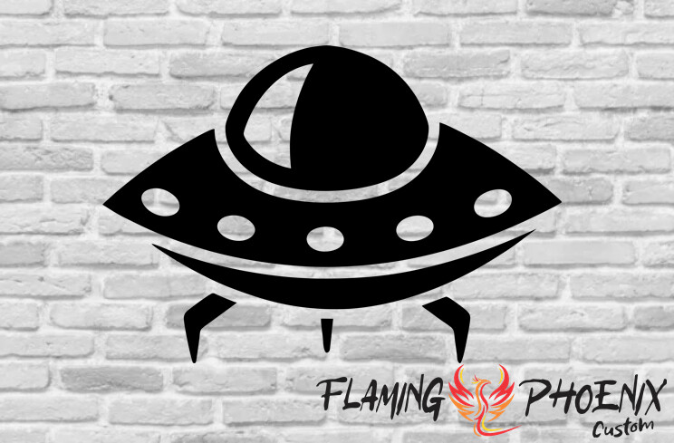 UFO CUSTOM CAR VINYL STICKER DECAL