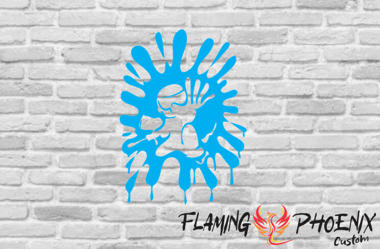 PAINTBALL CUSTOM CAR VINYL STICKER DECAL