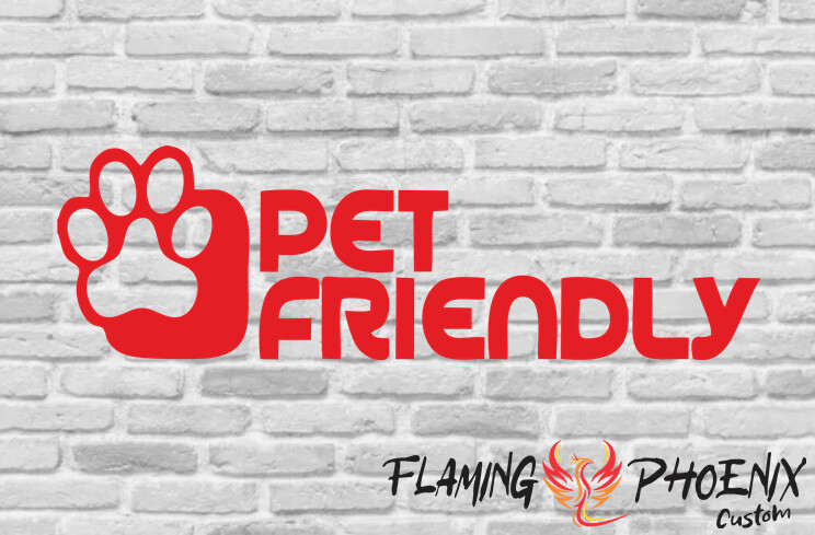 PET FRIENDLY CUSTOM CAR VINYL STICKER DECAL