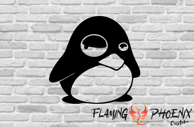 PENGUIN SUSPICIOUS CUSTOM CAR VINYL STICKER DECAL
