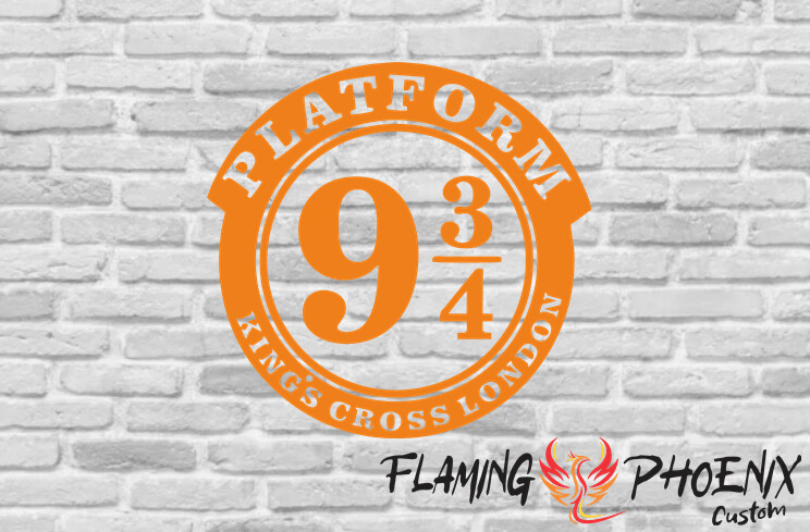 PLATFORM 9 3/4 CUSTOM CAR VINYL STICKER DECAL