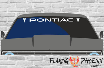 PONTIAC 2 LOGOS - WINDSHIELD BANNER