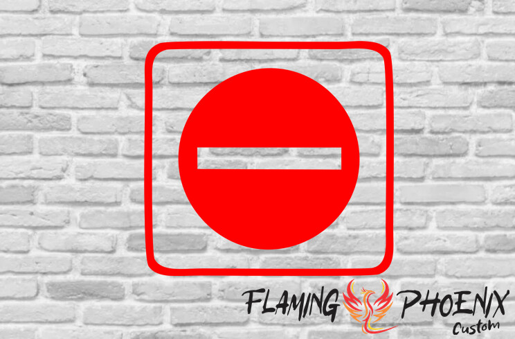 PROHIBIDO EL PASO CUSTOM CAR VINYL STICKER DECAL
