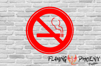 NO SMOKING CUSTOM CAR VINYL STICKER DECAL