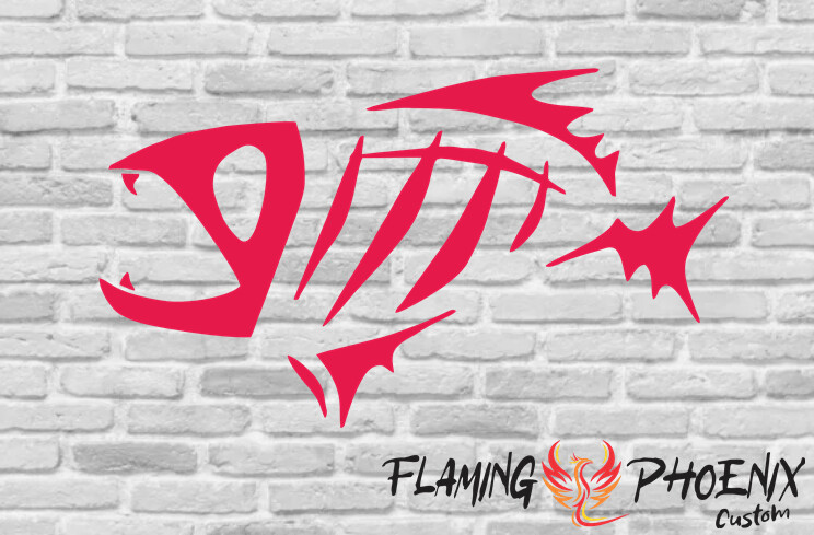 FISH SCRAPE CUSTOM CAR VINYL STICKER DECAL