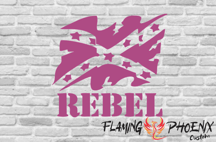 REBEL CUSTOM CAR VINYL STICKER DECAL