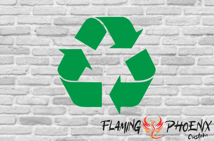 RECYCLING CUSTOM CAR VINYL STICKER DECAL