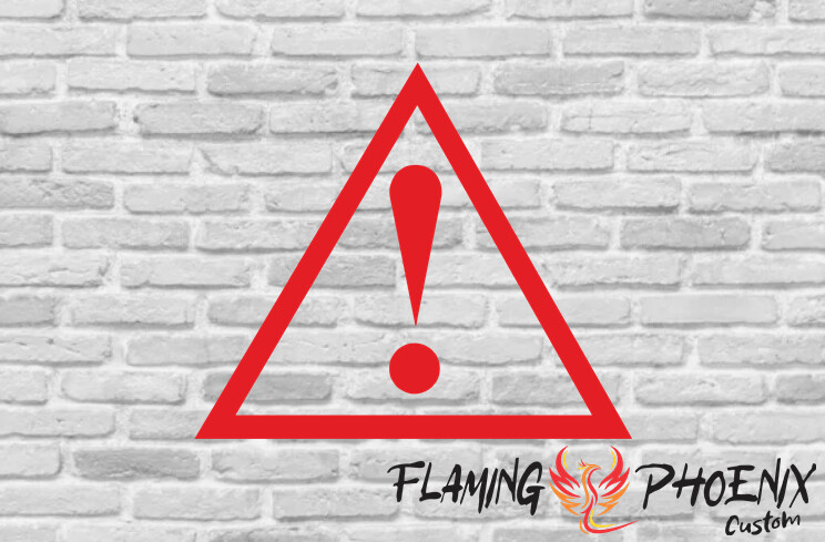 WARNING SIGN CUSTOM CAR VINYL STICKER DECAL