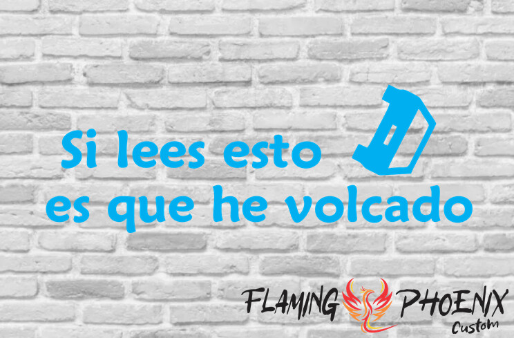 SI LEES ESTO ES QUE HE VOLCADO CUSTOM CAR VINYL STICKER DECAL