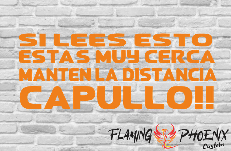 SI LEES ESTO ESTAS MUY CERCA CUSTOM CAR VINYL STICKER DECAL