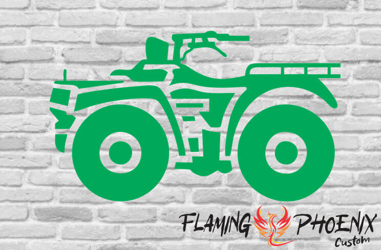 QUAD SILHOUETTE CUSTOM CAR VINYL STICKER DECAL