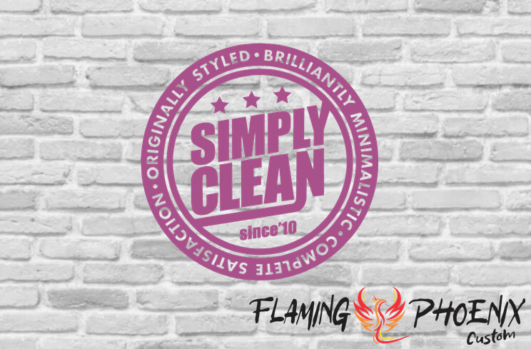 SIMPLY CLEAN CIRCLE CUSTOM CAR VINYL STICKER DECAL
