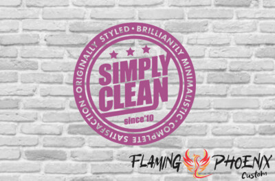 SIMPLY CLEAN CIRCLE CUSTOM CAR VINYL STICKER DECAL