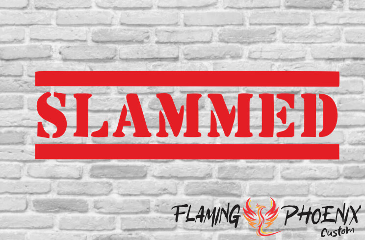 SLAMMED LINES CUSTOM CAR VINYL STICKER DECAL
