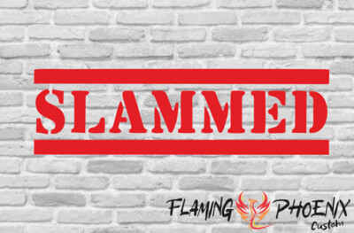 SLAMMED LINES CUSTOM CAR VINYL STICKER DECAL