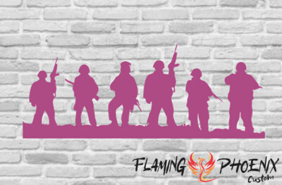SOLDIERS CUSTOM CAR VINYL STICKER DECAL