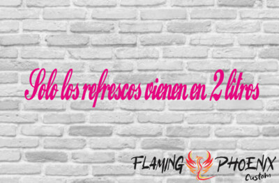 SOLO LOS REFRESCOS VIENEN EN 2L CUSTOM CAR VINYL STICKER DECAL