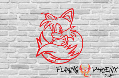 TAILS CUSTOM CAR VINYL STICKER DECAL