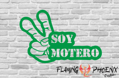 SOY MOTERO CUSTOM CAR VINYL STICKER DECAL